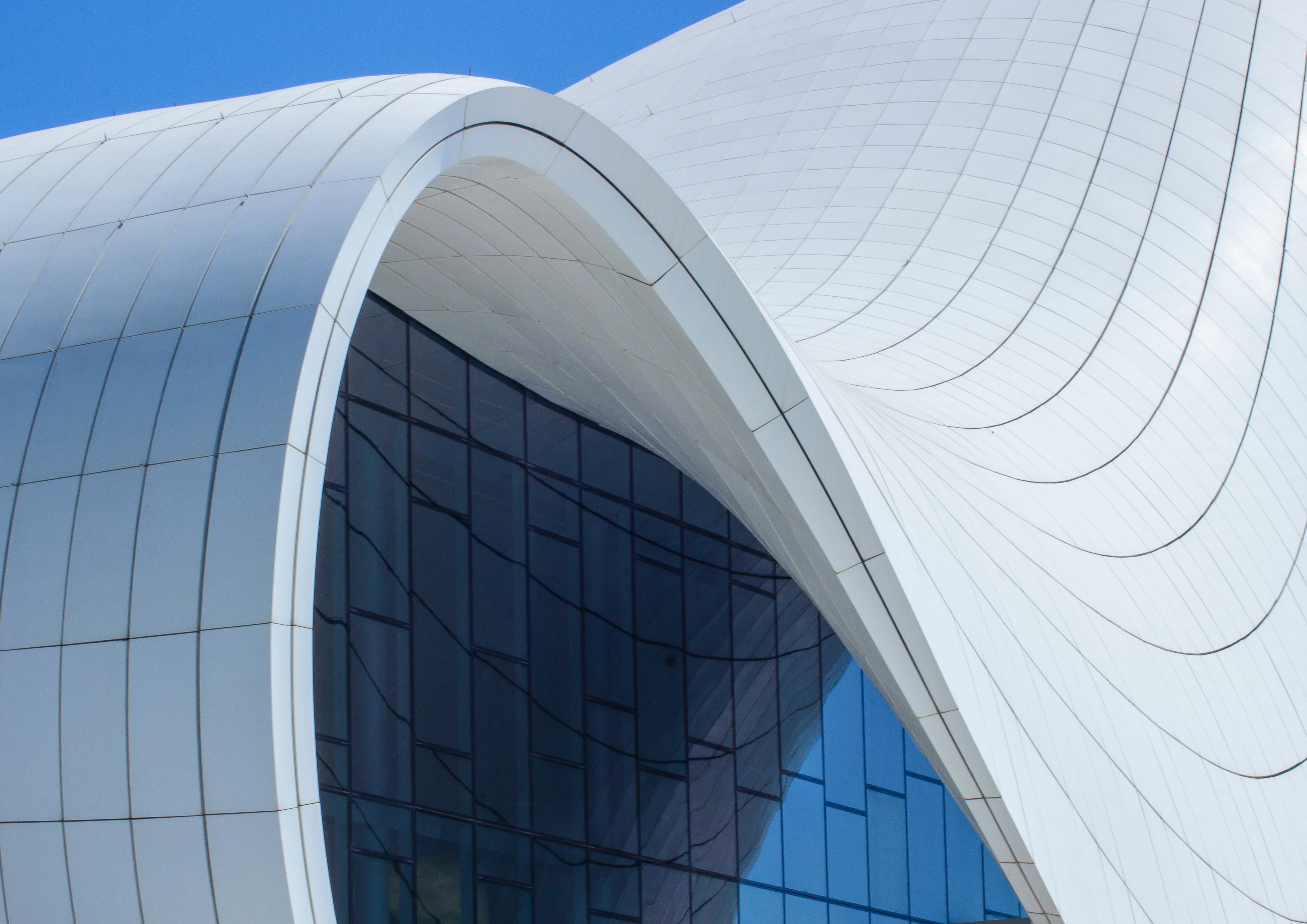 white structure with glass windows